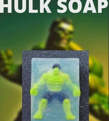Handmade / Avenger Soap / Hulk / Ironman / Captain America / Kids Soaps / Cartoon Soaps / Natural / Clear Glycerine / Lemongrass Scented / SLS Free / Handmade Beehive Wash Bar / Face Body Bar / (pack of 1pc)