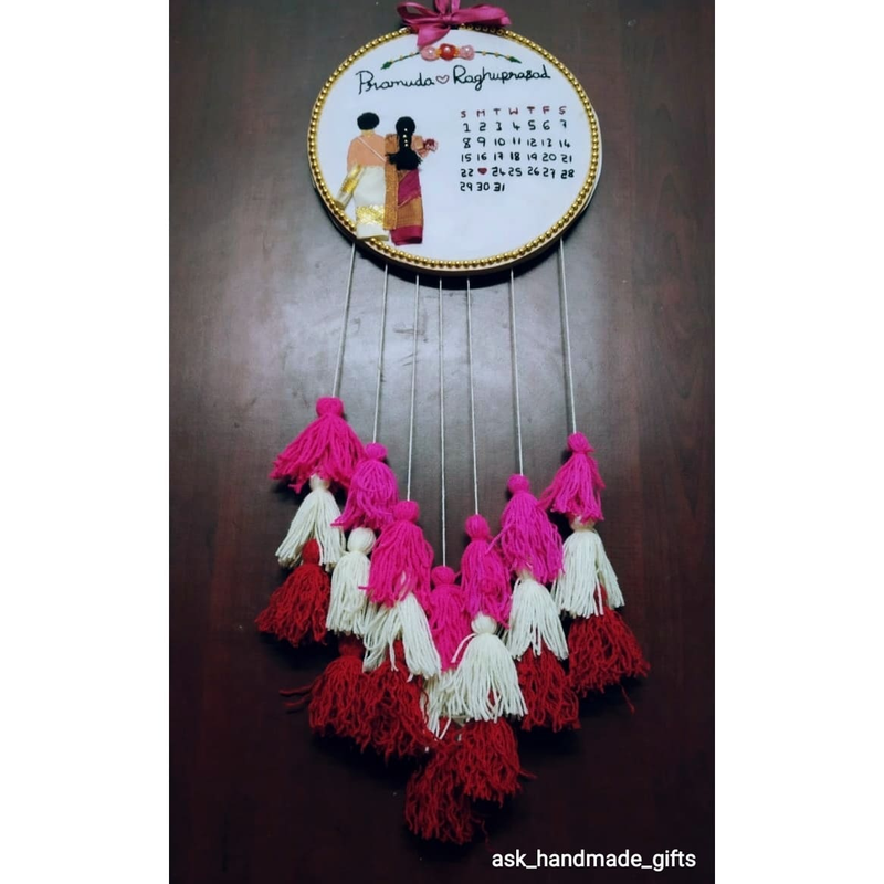 Personalised Wedding And Anniversary Embroidery Hoop